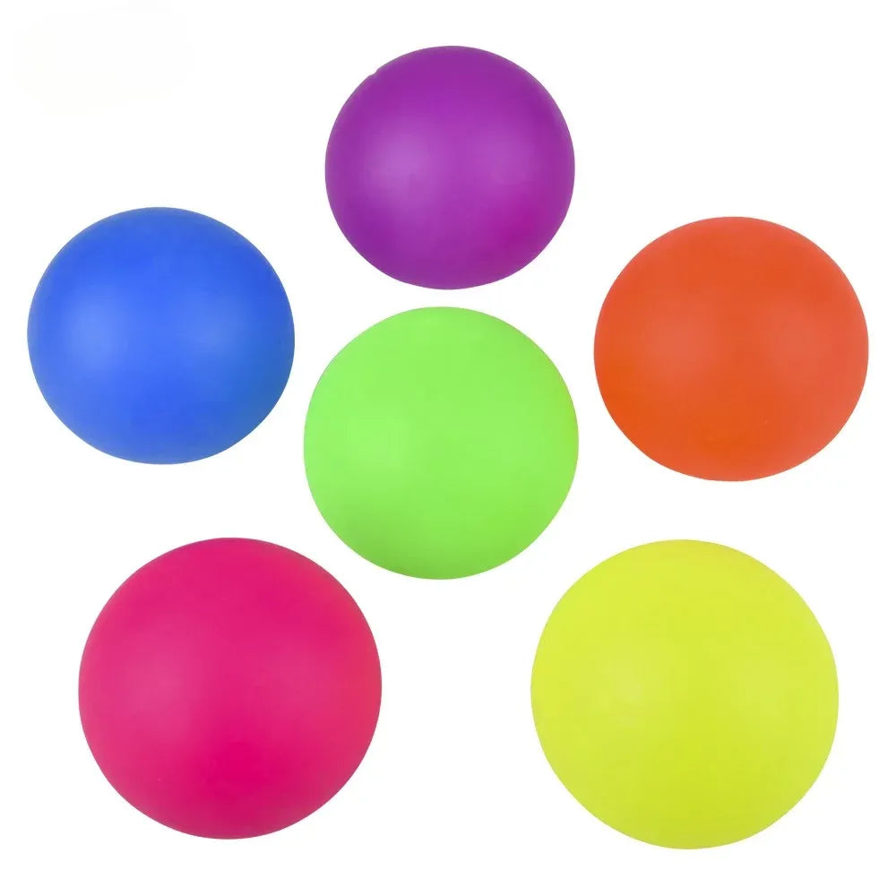 Squish Sticky Glow in The Dark Orbs, 2 Packs with 3 Balls Each