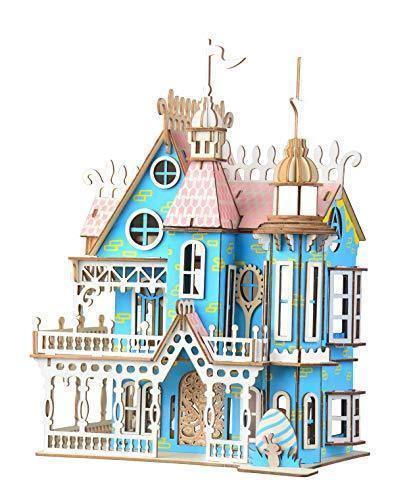 Natural Wood 3D Puzzle Fantasy Villa Craft Building Set