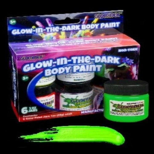 Glominex Glow Body Paint 1oz Jars - 12 Colors