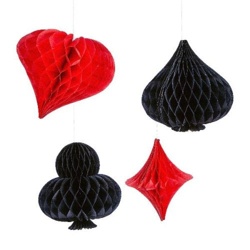  9 Pieces Hanging Fish Tissue Honeycomb Decorations