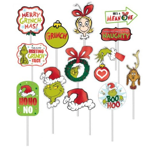 Christmas Grinch Decoration Kit Christmas Tree Topper Themed Party Xmas  Ornament Prop