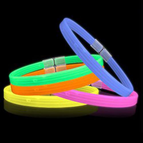 22 Triple Wide Twister Glow Stick Necklaces - Solid Colors