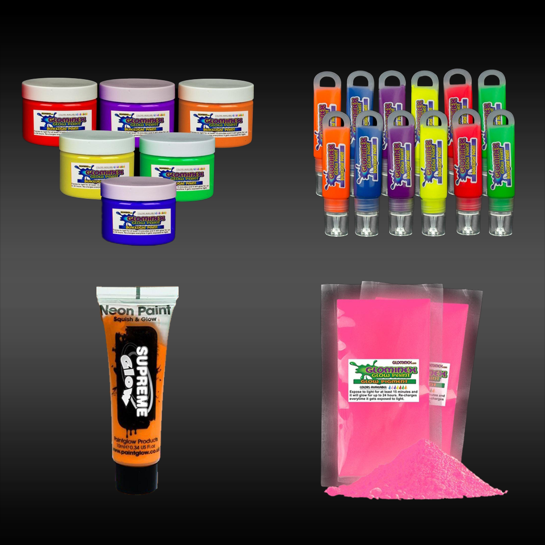 5 Colors Non-toxic Glow In The Dark Neon Paints For Face & Body