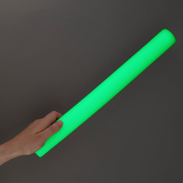 LED Light Up Flashing 16 Inch Green Foam Stick Baton