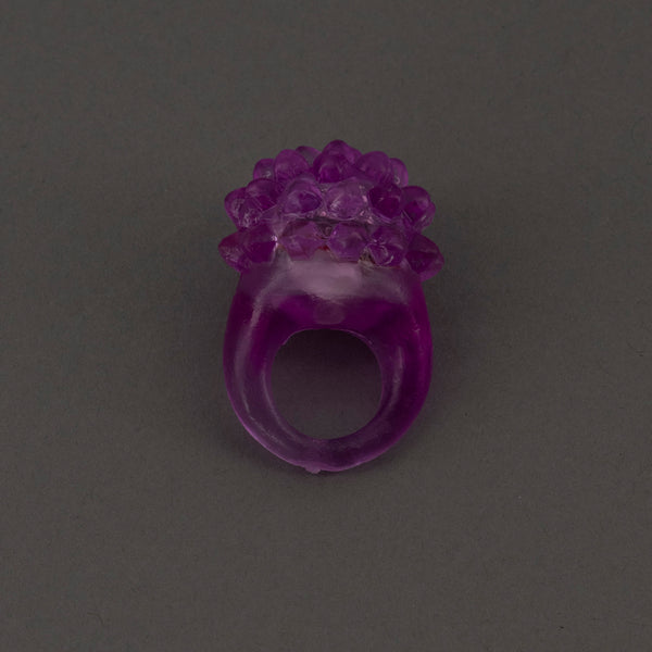 LED Light Up Flashing Jelly Bumpy Purple Rings