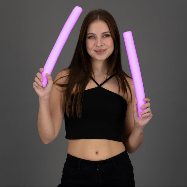 LED Light Up Flashing 18 Inch Pink Foam Stick Baton