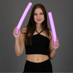 LED Light Up Flashing 16 Inch Pink Foam Stick Baton