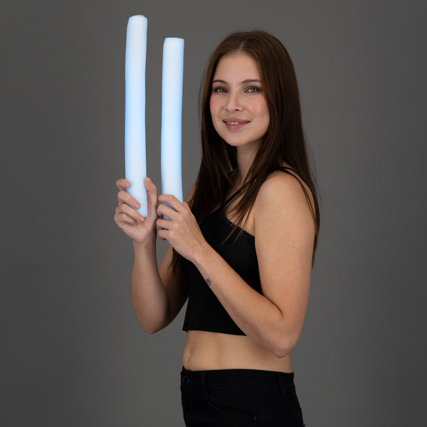 LED Light Up Flashing White Foam Sticks