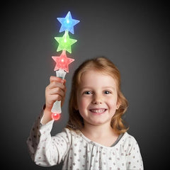 LED Light Up Triple Star Wand