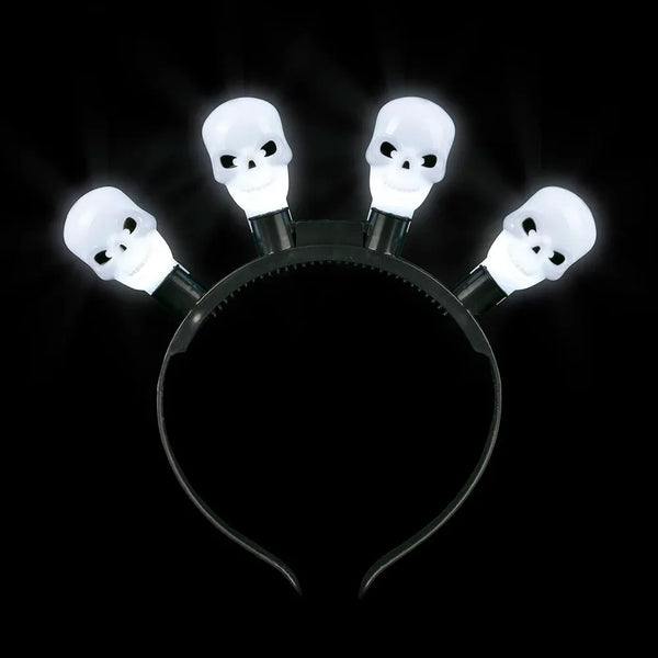 8 Light-Up Skull Bulb Headband