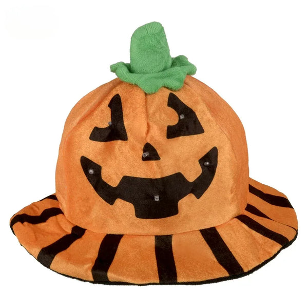 LED Light Up Jack O Lantern Hat