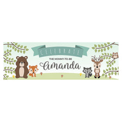 Woodland Baby Shower Custom Banner - Large