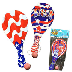 Patriotic Paddle Balls