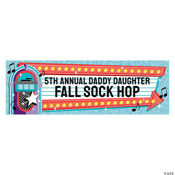 50s Diner/Sock Hop Custom Banner - Small