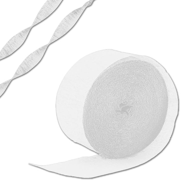 White Crepe Paper Streamer