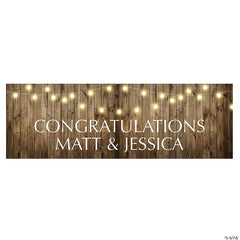 Personalized Rustic Wedding Banner - Small