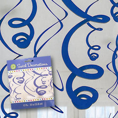 Royal Blue Swirl Decorations