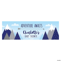 Born to Move Mountains Baby Shower Custom Banner - Medium