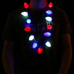 LED Patriotic Bulb Necklace