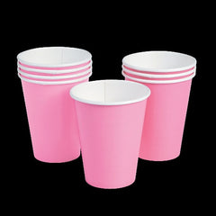 9 Oz Candy Pink Color Paper Cups