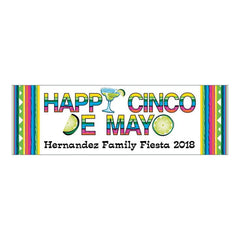 Happy Cinco de Mayo Party Custom Banner  - Small