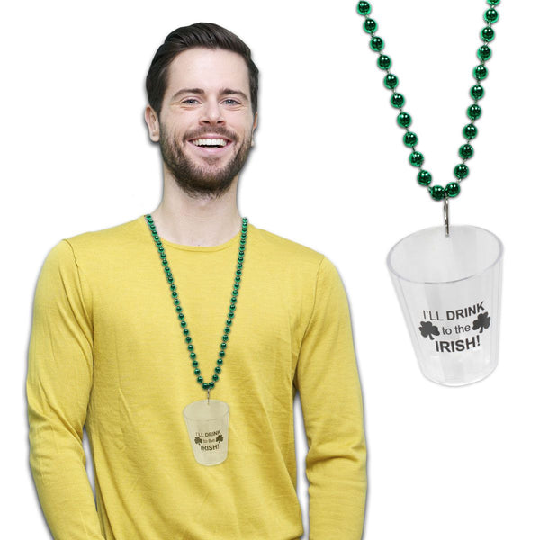 Irish Shot Glass Bead Necklace