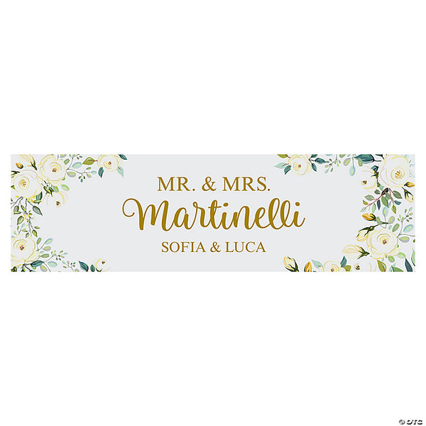 Giant White Floral Custom Banner