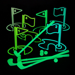 Glow-In-The-Dark Mini Golf Course Game