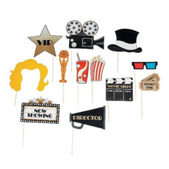 Movie Night Photo Stick Props