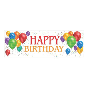 Happy Birthday Balloons Banner | PartyGlowz.com