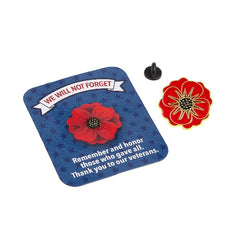 Patriotic Poppy Pins With Card