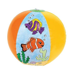 Inflatable 12" Color Your Own Fish Large Beach Balls