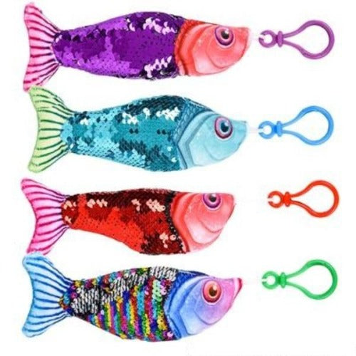 6 Sequin Fish - With Clip