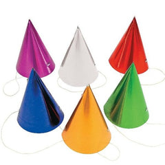 Metallic Cone Hats Assortments