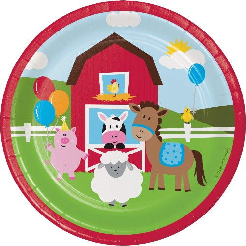 7 Farm Party Dessert Plates