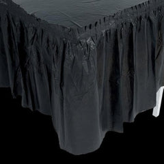 Pleated Black Table Skirt