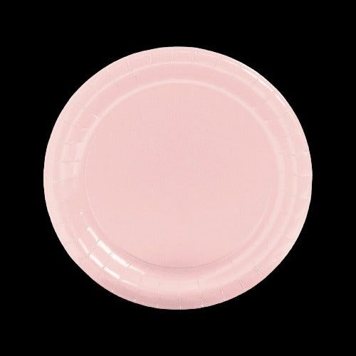 Light Pink Round Paper Dinner Plates