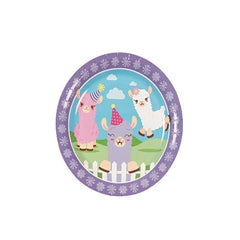 Llama Party Cake Dessert Plates