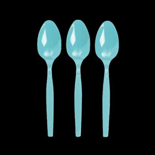 Light Blue Color Plastic Spoons