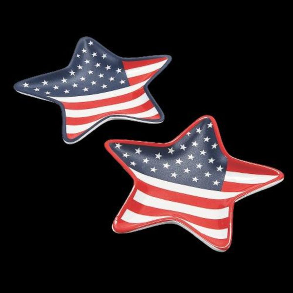 Mini Patriotic Star Ceramic Plates