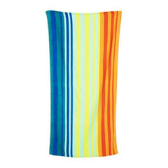 60 Inch Multicolor Vertical Stripe Beach Towel