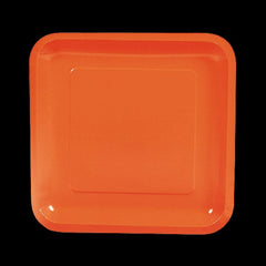 Orange Square Paper Dinner Plates