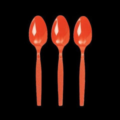 Orange Color Plastic Spoons