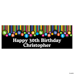 Personalized Birthday Dots Banner - Small