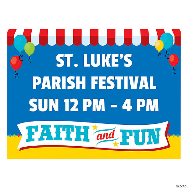 Personalized Church Carnival Yard Sign