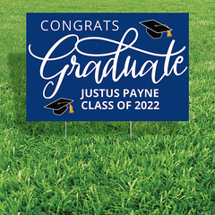 Personalized Graduate Script Yard Sign