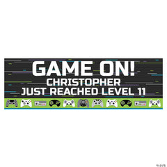 Personalized Video Game Vinyl Banner - Small