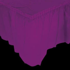 Pleated Plum Table Skirt