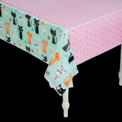 Purr-Fect Party Plastic Tablecloth