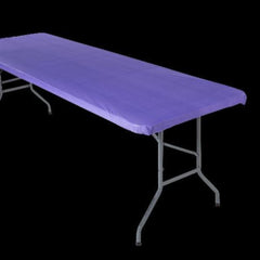 Purple Fitted Rectangle Plastic Tablecloth